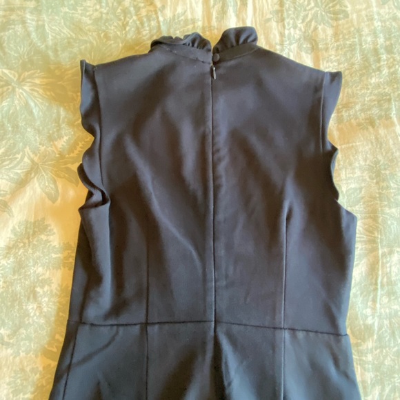 NWT Julie Brown Mya Ruffle Accent Dress, Navy Blue - Picture 14 of 16